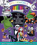 ColorWorld: Disney Tim Burton's The Nightmare Before Christmas Coloring Kit – 8 Jumbo Markers + 30 Glow-in-the-Dark Stickers (Ages 6–8)