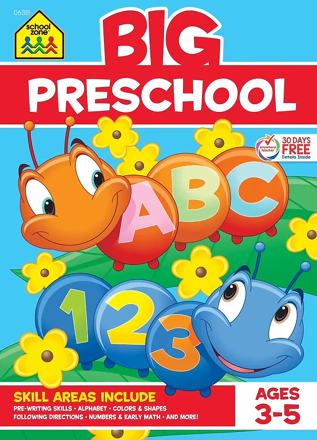 School Zone Big Preschool Workbook – 320 Pages of Colors, Shapes, Alphabet, Phonics & Early Math (Ages 3–5)